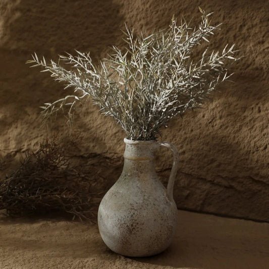 Retro Handmade Ceramic Vase – 20.5cm Table Decoration