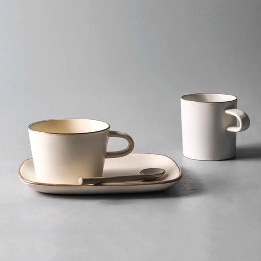 Ceramic Mug & Plate Set 180ml